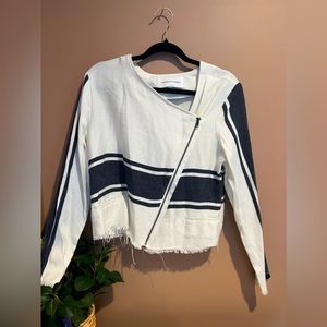 Distressed Zip Shirt